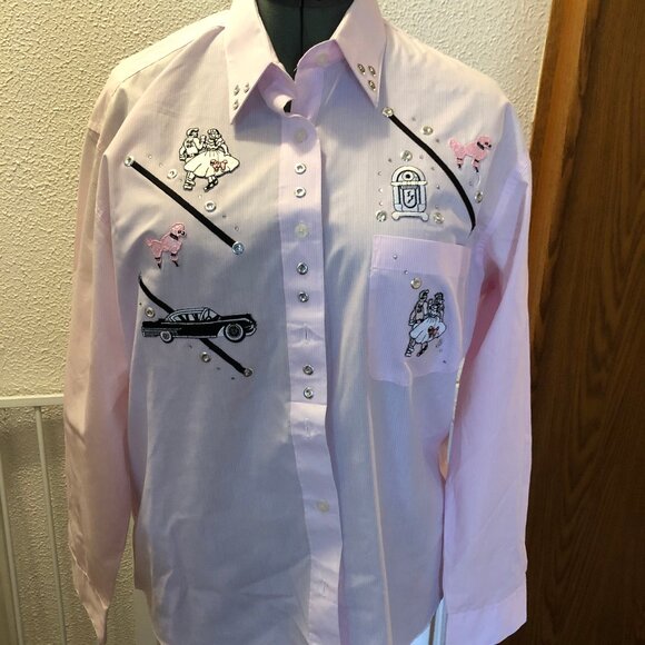 50'sCore Pink Blouse - Picture 1 of 5